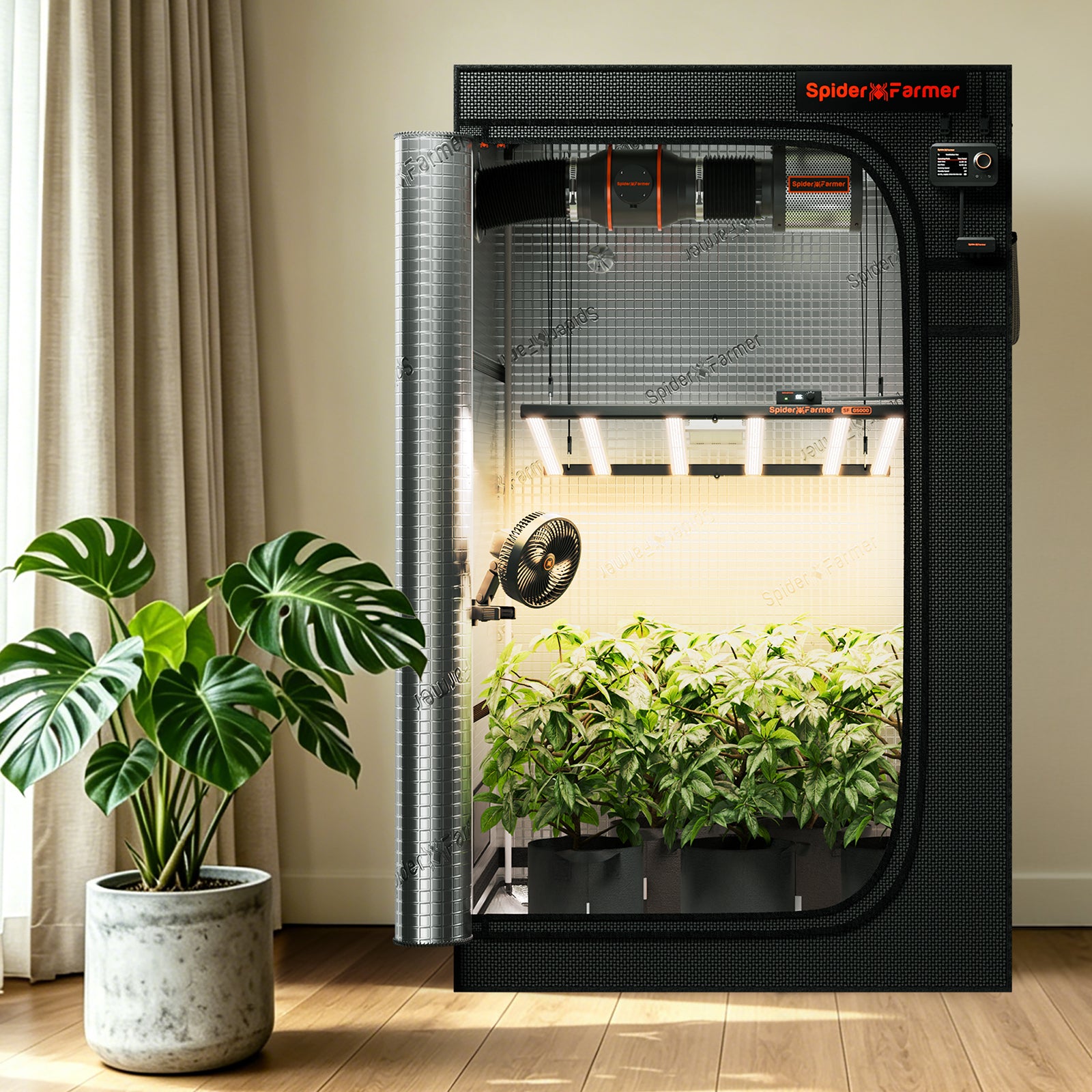 Spider Farmer Growbox 120x120x200 cm Indoor Growzelt
