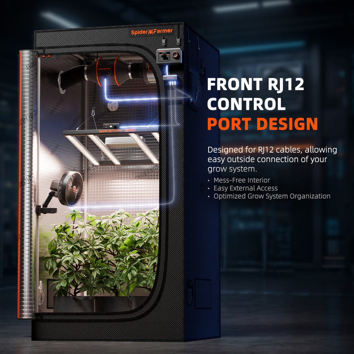 Spider Farmer Growbox 120x120x200 cm Indoor Growzelt