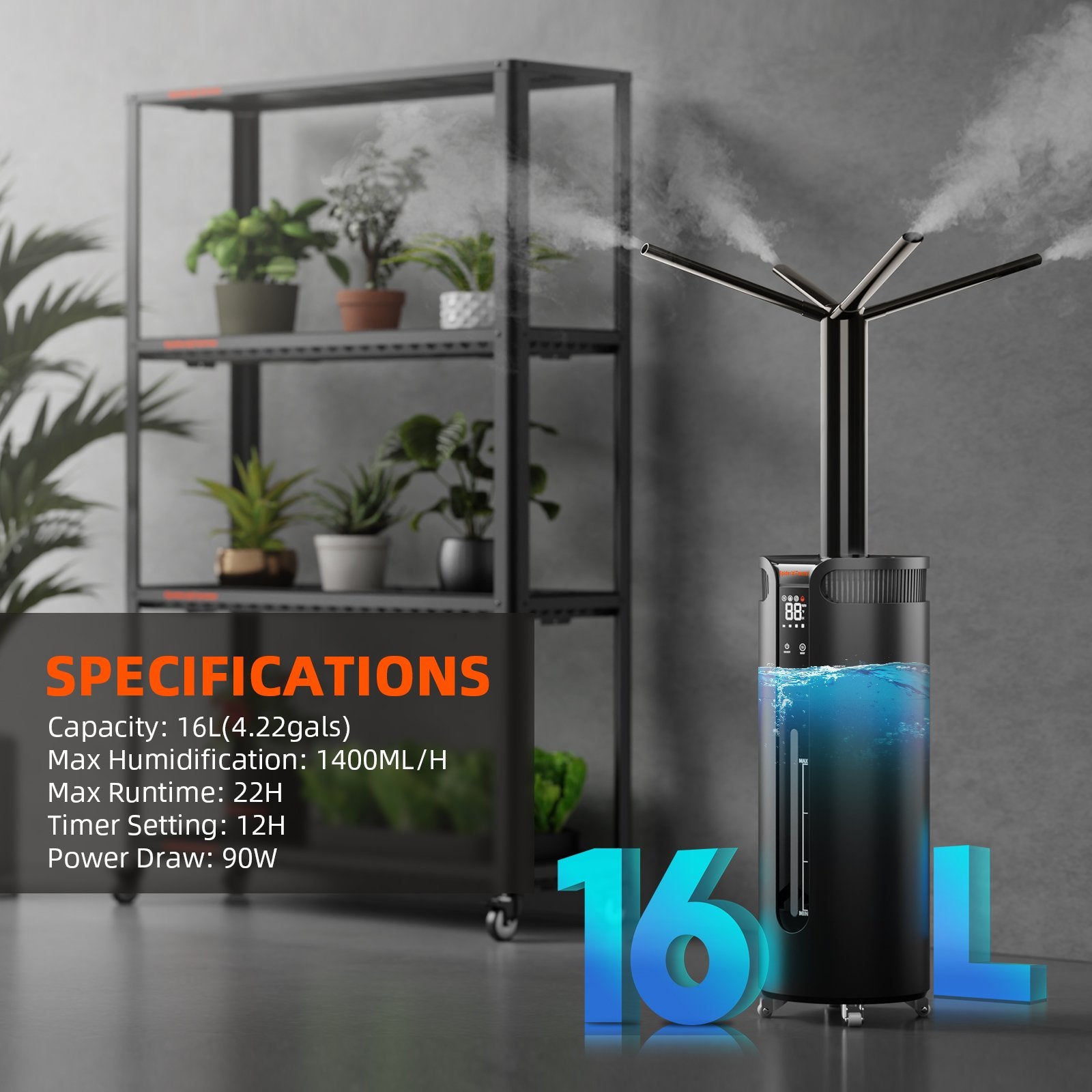 Spider Farmer Luftbefeuchter 16 L