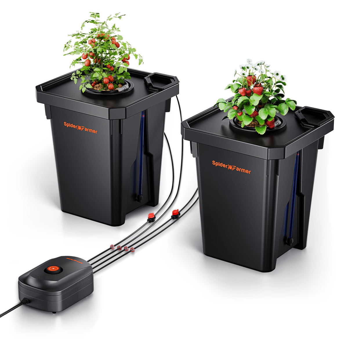 Spider Farmer Tiefwasserkultur DWC Hydroponik-System mit 2 Töpfen