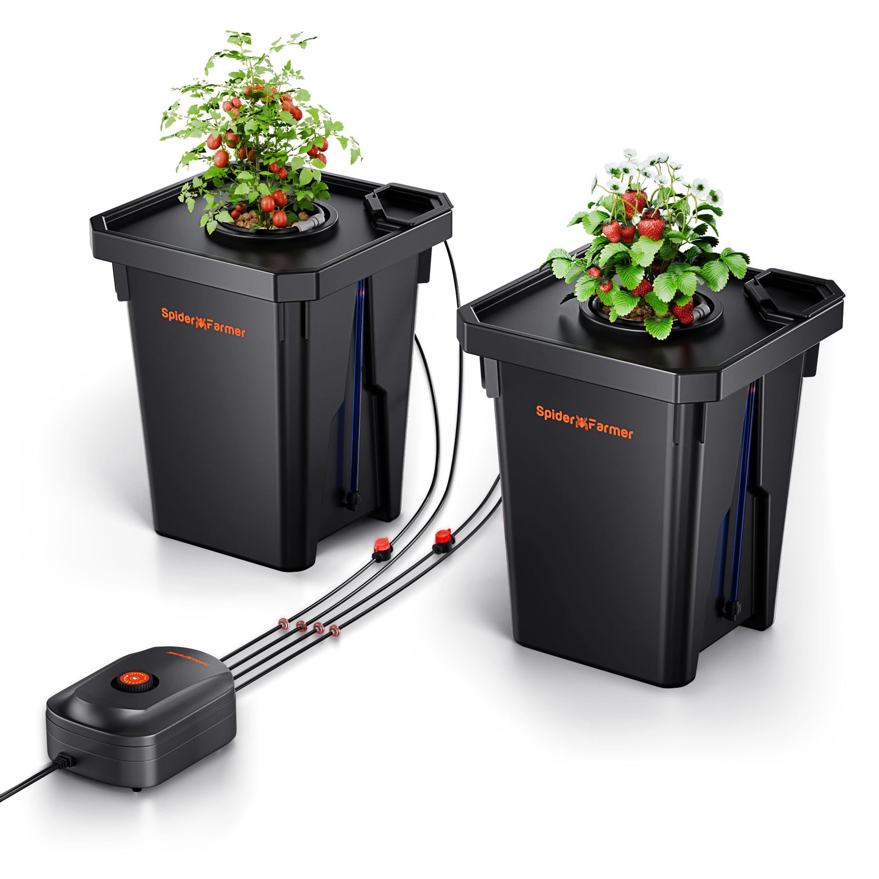 Spider Farmer Tiefwasserkultur DWC Hydroponik-System mit 2 Töpfen