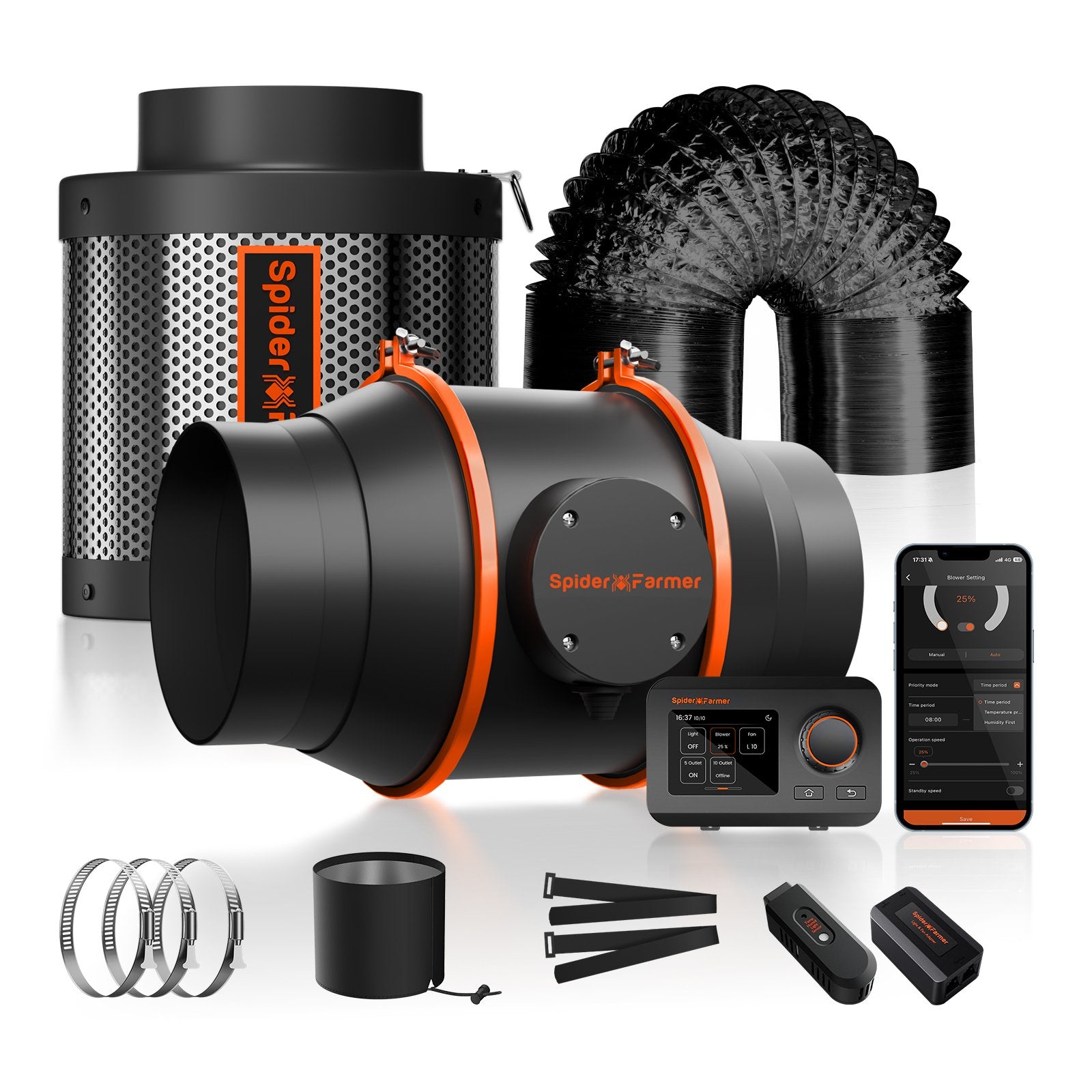 Spider Farmer Komplettset 150x150x200 cm Growbox Kit G8600 LED mit GGS Controller