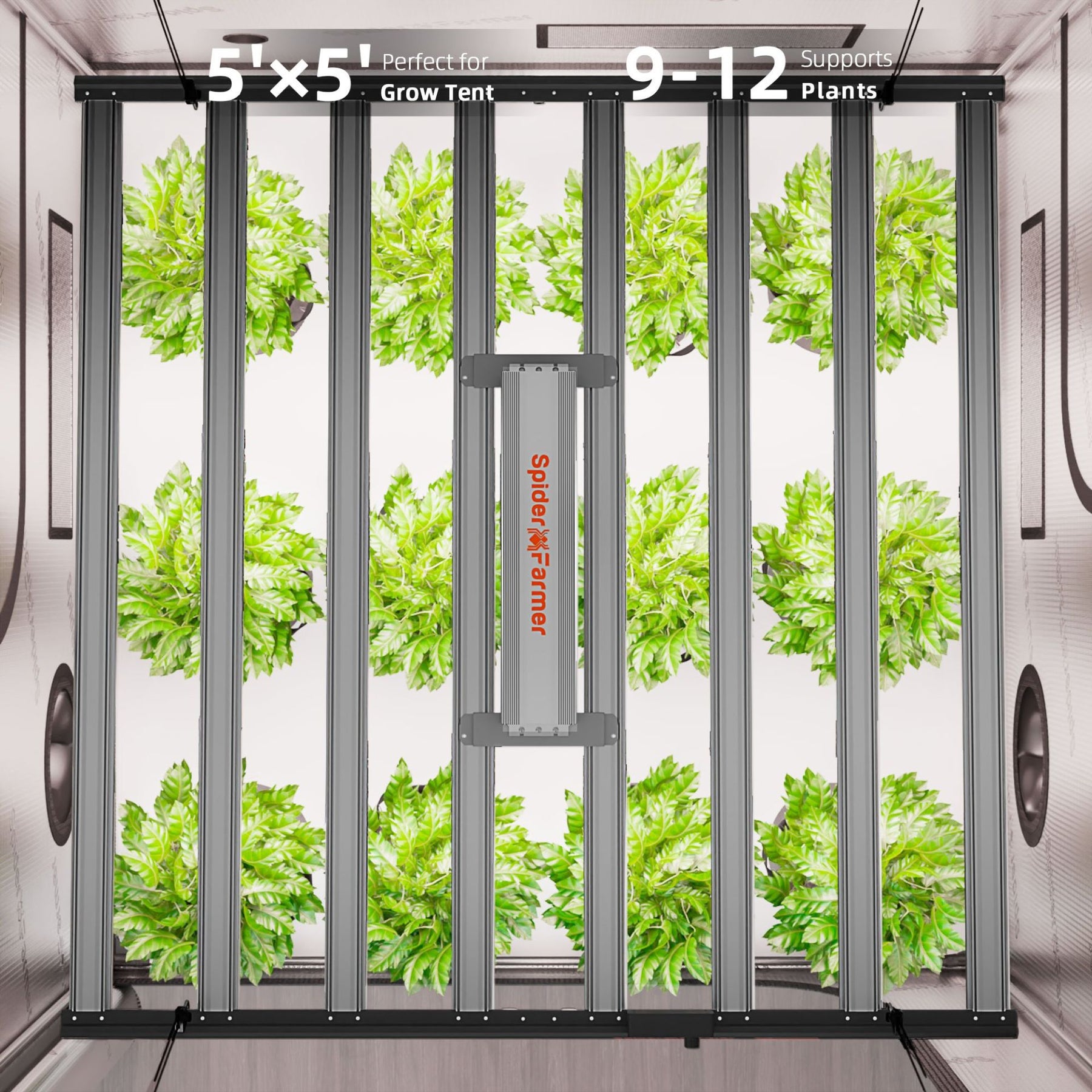 Spider Farmer Komplettset 150x150x200 cm Growbox Kit G8600 LED mit GGS Controller