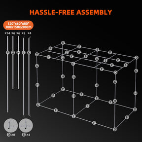 Spider Farmer Komplettset 300x150x200 cm Growbox Kit 2× G1000W LED mit GGS Controller