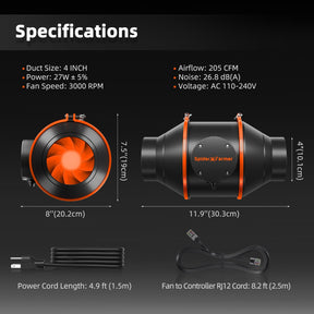 Spider Farmer Komplettset 70x70x160 cm Growbox Kit G1500 LED mit GGS Controller