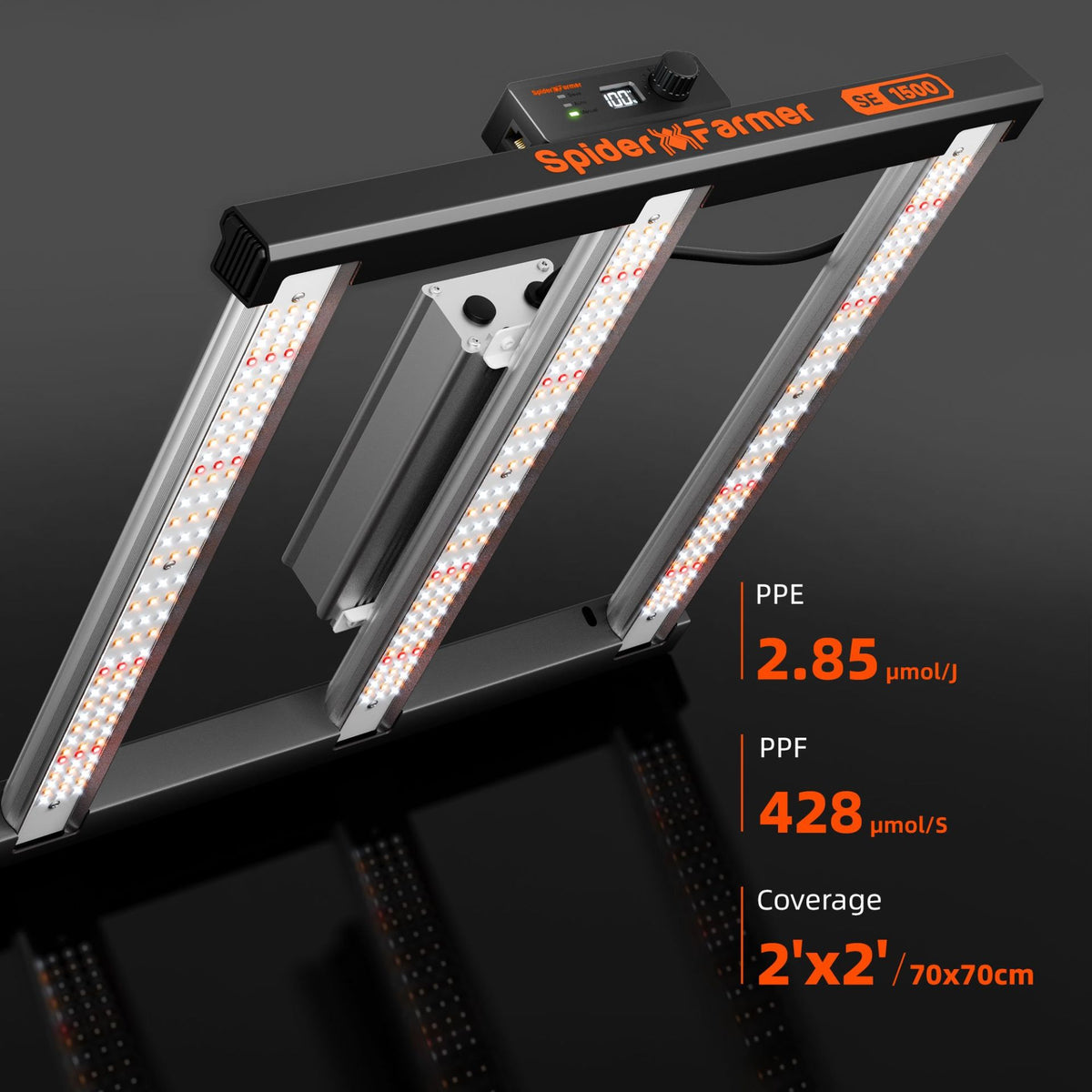 Spider Farmer SE1500 EVO LED Grow Lampe 150W Vollspektrum