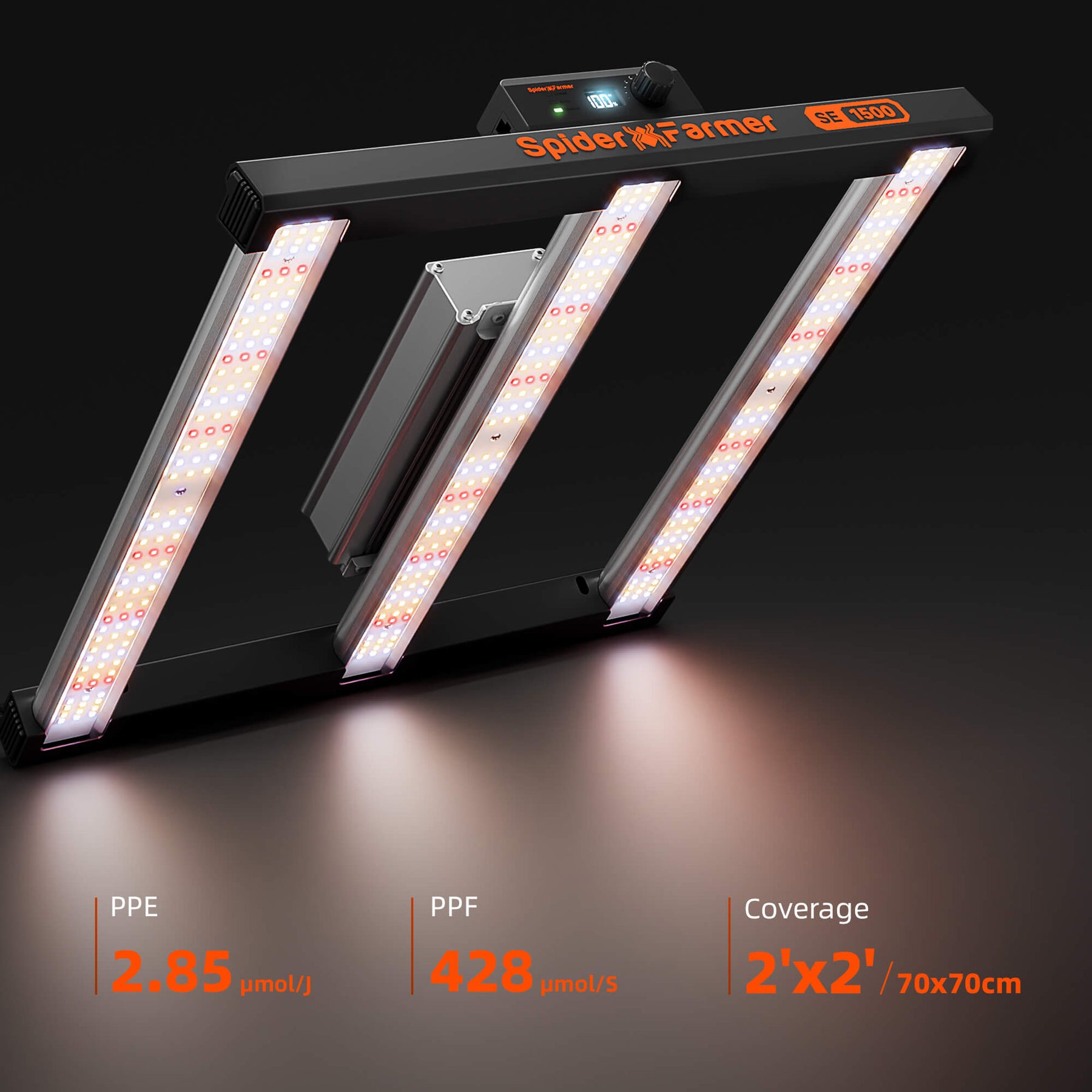 Spider Farmer SE1500 LED Grow Lampe 150W Vollspektrum