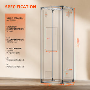 Spider Farmer Growbox Pro 60x60x180 cm