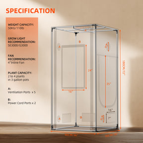 Spider Farmer Growbox Pro 90x90x180 cm