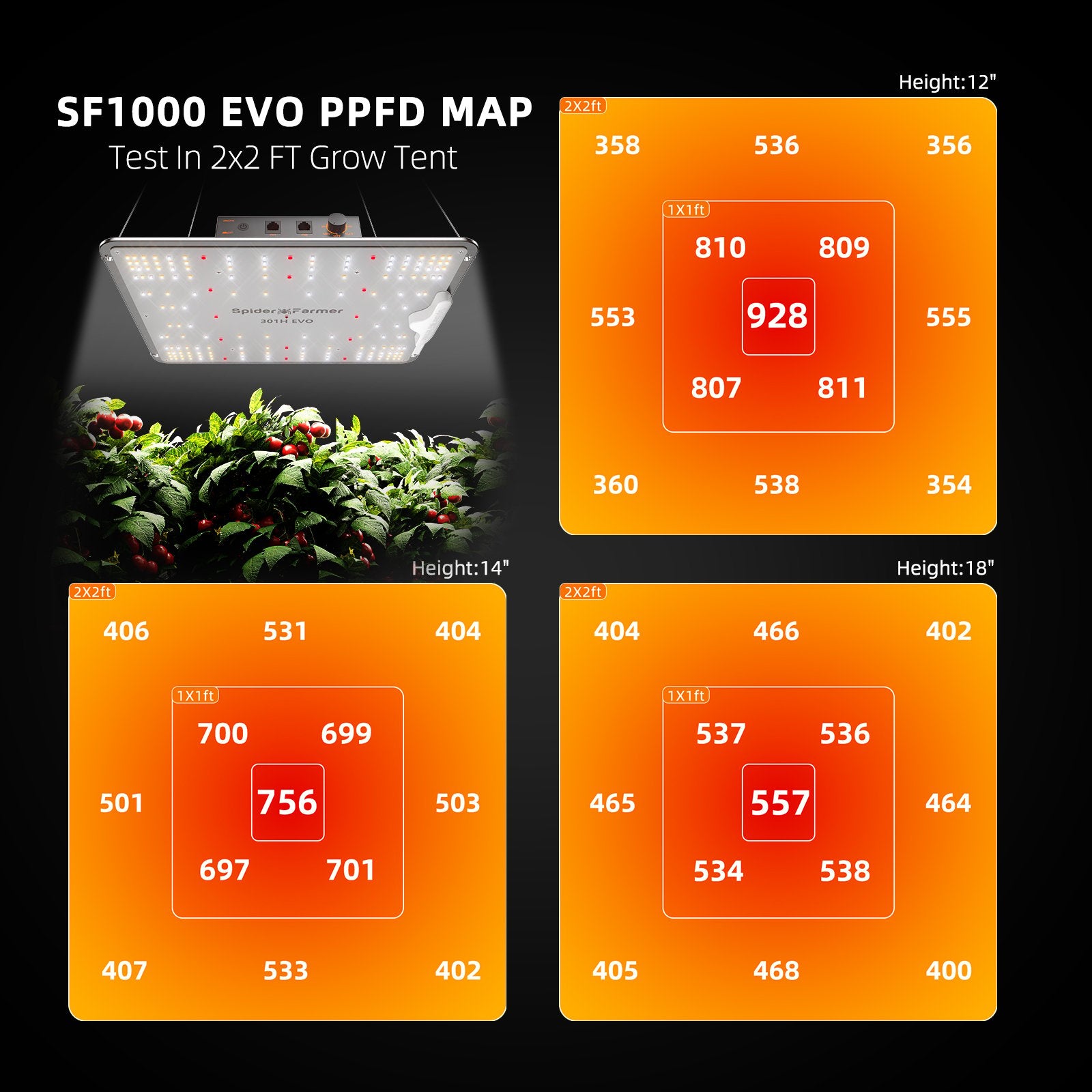 Spider-Farmer-SF1000-EVO-LED-Vollspektrum-Komplettset-70x70x160-4