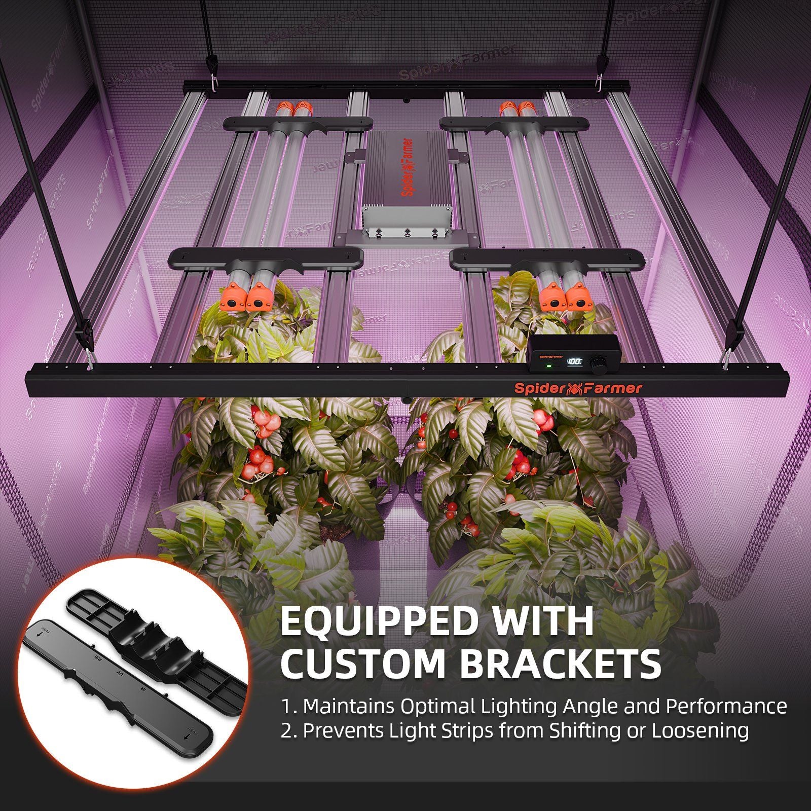 Spider Farmer Zusatzbeleuchtung UV und IR LED 46 Watt