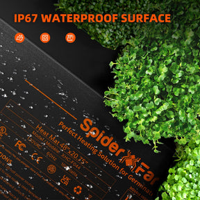 Spider Farmer Heizmatte 121x52 cm mit Thermostat 105W