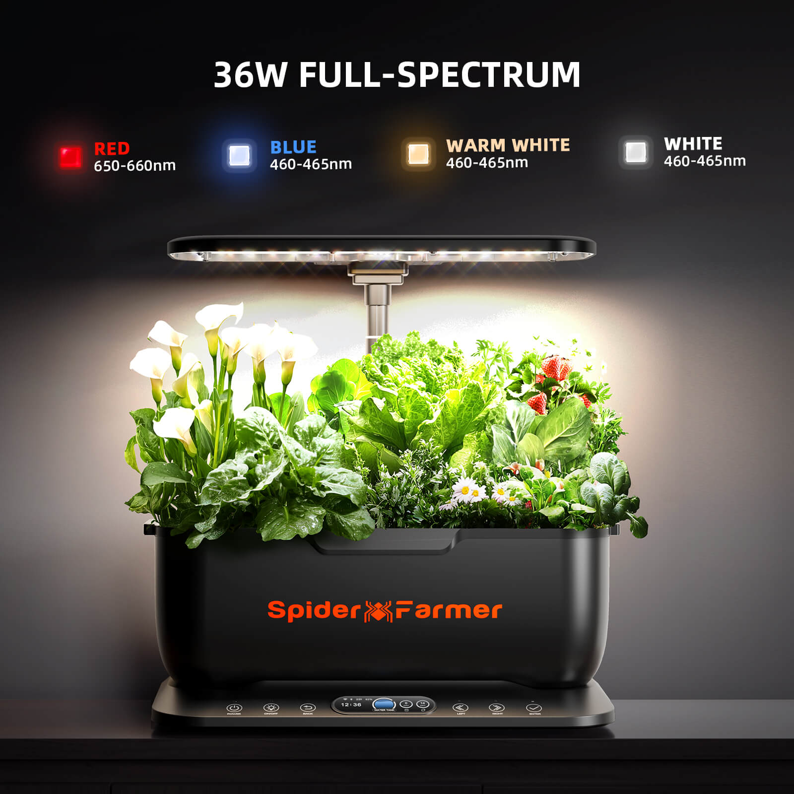 Spider Farmer Smart G12 Hydroponiksystem mit App-Steuerung