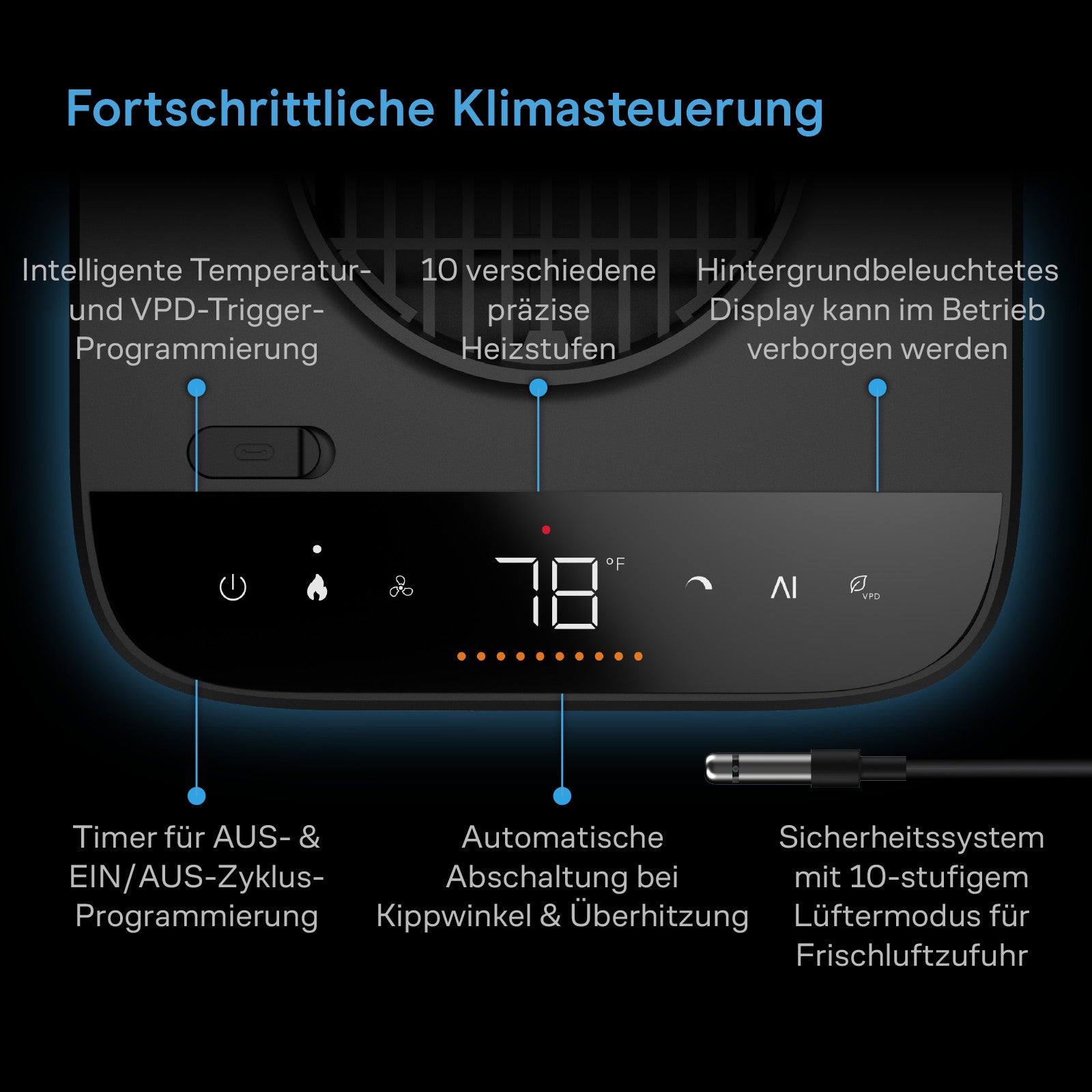 AC Infinity THERMOFORGE T7, 1000W-Heizgerät fürs Growzelt
