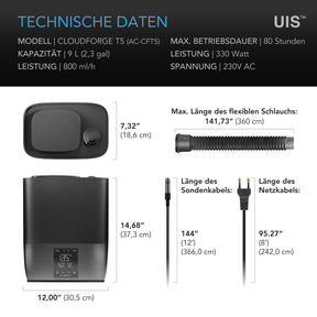 CLOUDFORGE T5 Luftbefeuchter 9 Liter