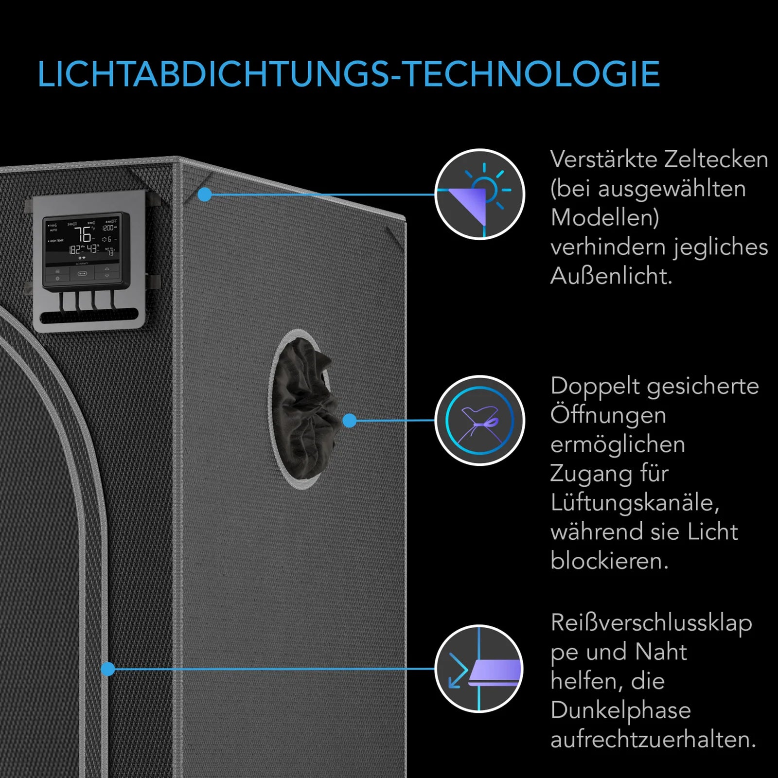 AC Infinity CLOUDLAB 899 Advance Grow Zelt 240x240x200cm