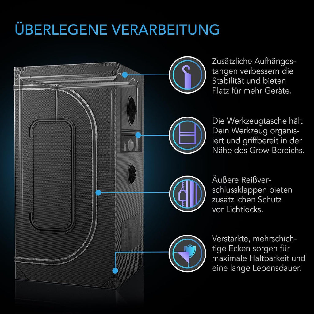AC Infinity CLOUDLAB 632D 2-in-1 Growzelt 90x60x180 cm