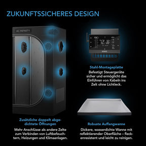 AC Infinity CLOUDLAB 632D 2-in-1 Growzelt 90x60x180 cm