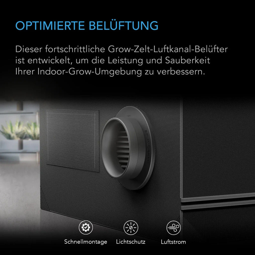 AC Infinity Luftkanal-Abdeckung 150 mm für Growzelte im 2er-Set
