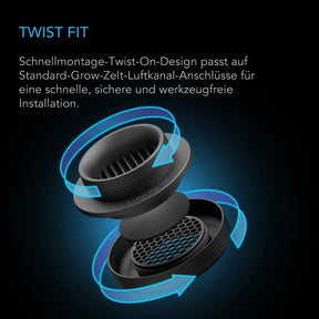 AC Infinity Luftkanal-Abdeckung 150 mm für Growzelte im 2er-Set