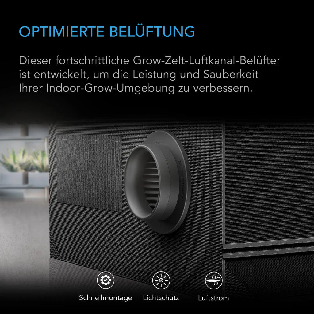 AC Infinity Luftkanal-Abdeckung 200 mm für Growzelte im 2er-Set