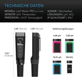 AC Infinity pH-Meter PRO Digitaler pH Tester