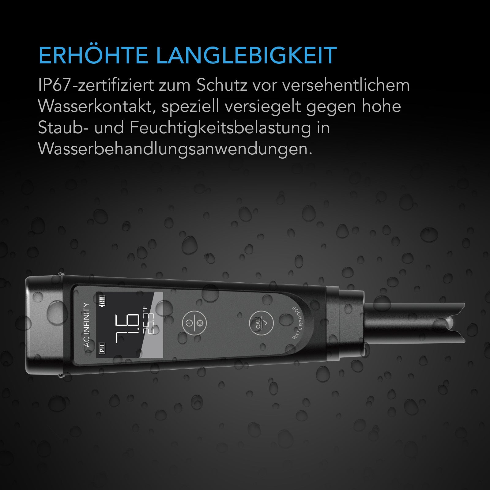 AC Infinity Digitales pH-Messgerät für Wasser