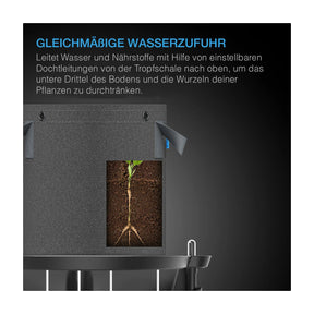 Bewässerungsbasis XL zur Selbstbewässerung von Stofftöpfen 4er-Pack