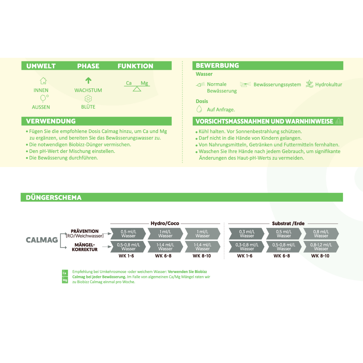 BioBizz Calmag Calcium Magnesium Lösung 20L