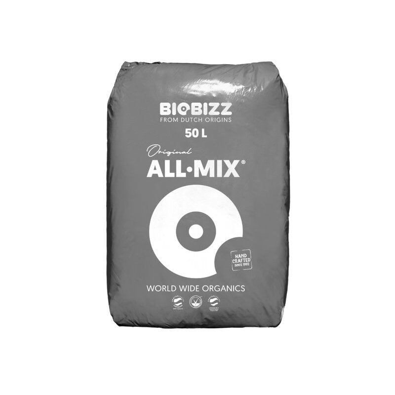 BioBizz All-Mix Erde 50 Liter neue Verpackung in grau