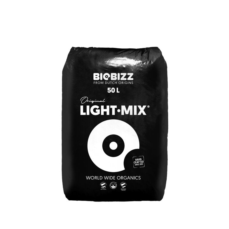 biobizz light mix erde 50 liter Verpackung in schwarz