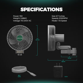 Mars Hydro Clip Ventilator Ø 15 cm 2 Stück