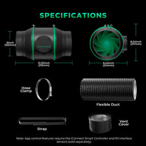 Mars Hydro iFresh 6" Abluftset 150 mm bis 686 m³/h