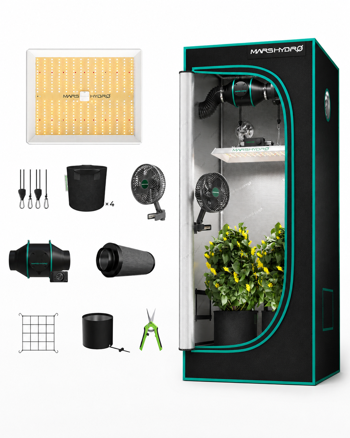 Mars Hydro Komplettset TS 1000 150W LED 80x80x160 cm