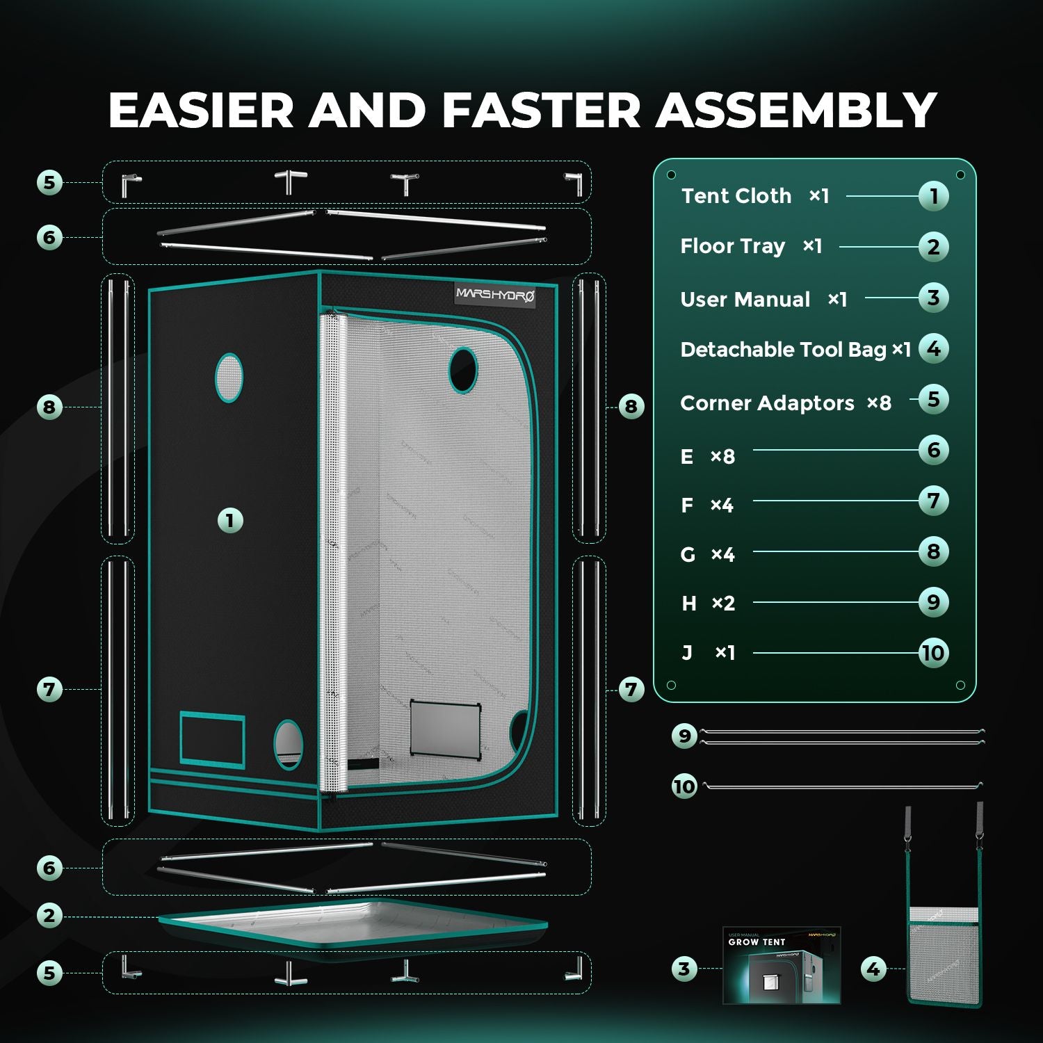 Mars Hydro Growbox 120x120x200 cm