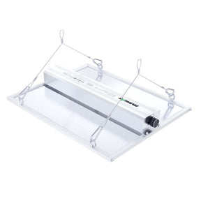 Nanolux LED RG Serie RG150 mit 150 Watt von oben Ansicht inkl. mitgelieferter Aufhänger