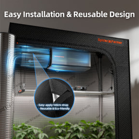 Spider Farmer 2-in-1 Abluftsystem 150mm mit Aktivkohlefilter und Drehzahlregler