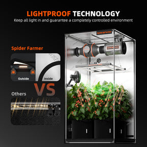 Spider Farmer Growbox 100x100x200 cm Indoor Growzelt