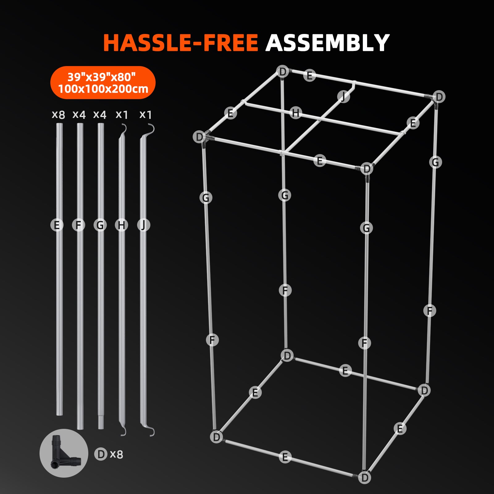 Spider Farmer Growbox 100x100x200 cm Indoor Growzelt