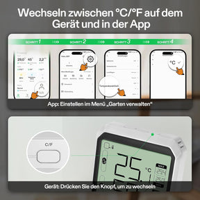 VIVOSUN AeroLab THB1S Bluetooth Thermometer mit Sensor