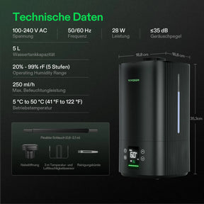 VIVOSUN AeroStream Luftbefeuchter 5 Liter