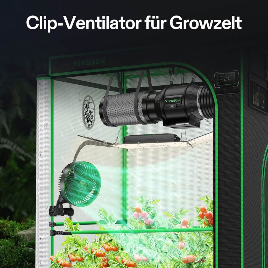 VIVOSUN AeroWave E6 Gen2 Clip-Ventilator Ø 15 cm