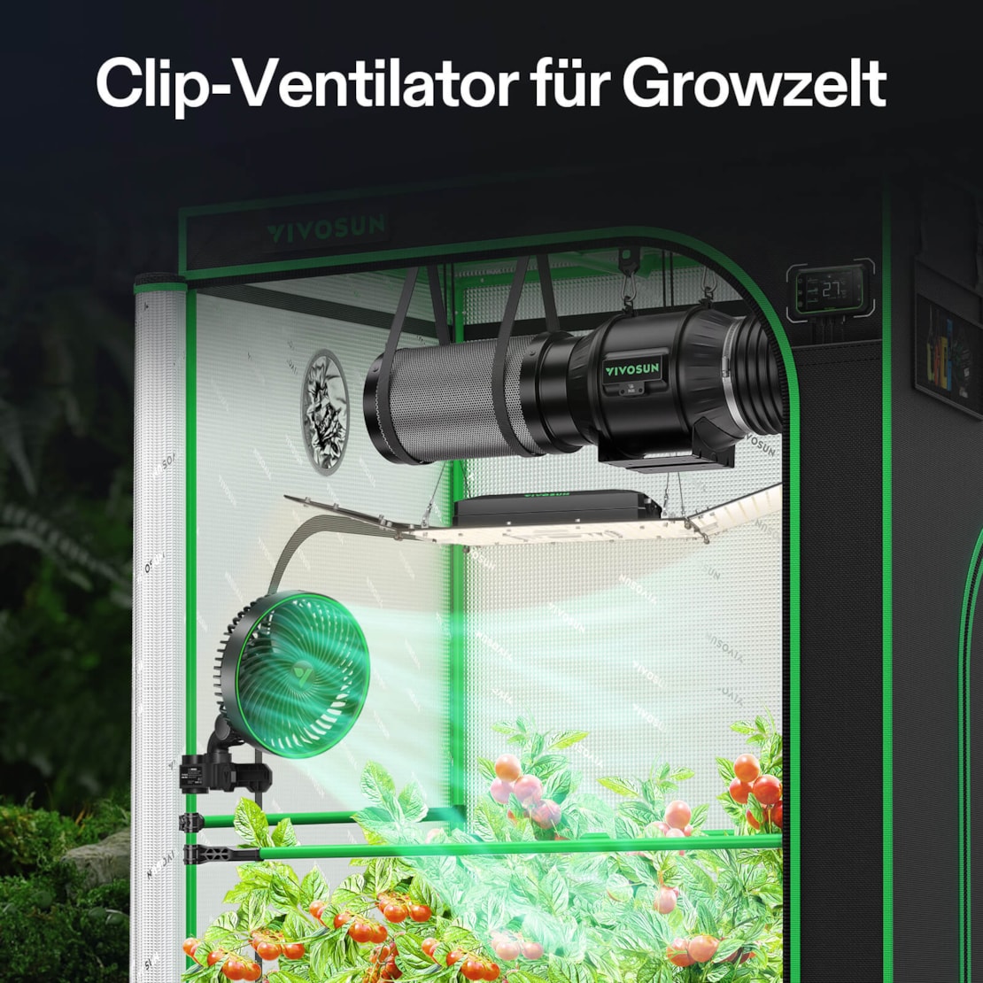 VIVOSUN AeroWave E6 Gen2 Clip-Ventilator Ø 15 cm (2 Stück)