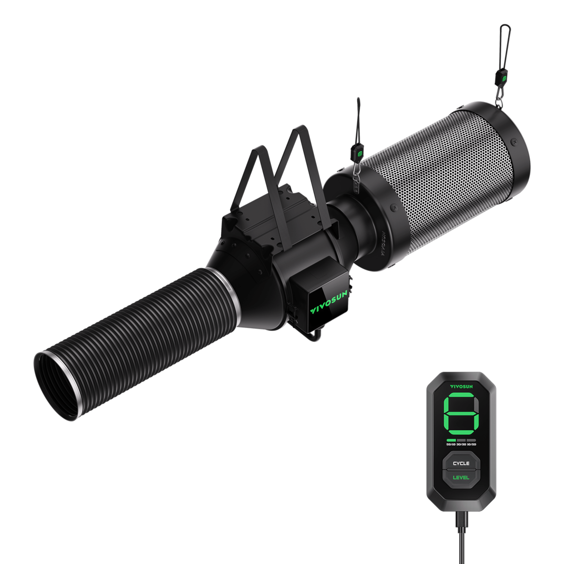 VIVOSUN AeroZesh G4 Smart Luftfiltration Kit 10 cm mit E12-Geschwindigkeitsregler