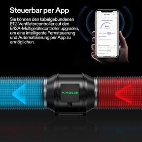 VIVOSUN AeroZesh G6 Smart Luftfiltration Kit 15 cm mit E12-Geschwindigkeitsregler