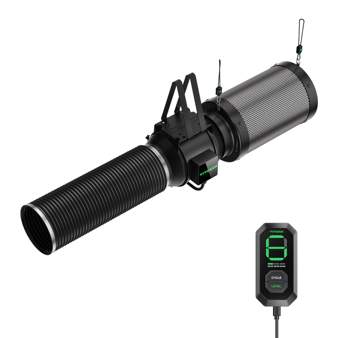 VIVOSUN AeroZesh G6 Smart Luftfiltration Kit 15 cm mit E12-Geschwindigkeitsregler