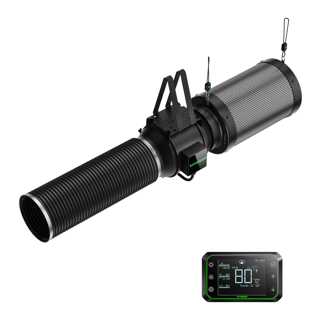 VIVOSUN AeroZesh G6 Smart Luftfiltration Kit 15 cm mit E42A Controller