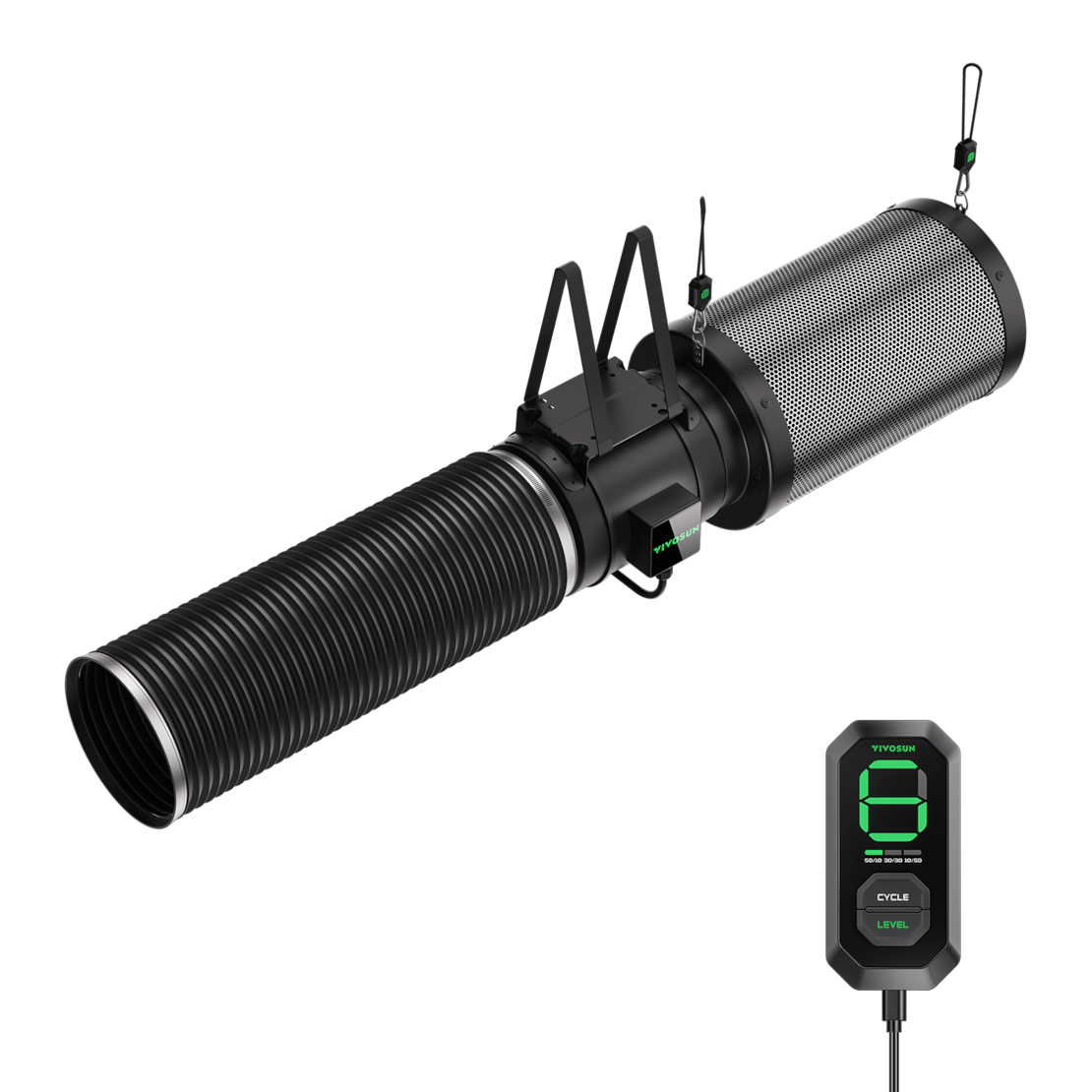 VIVOSUN AeroZesh G8 Smart Luftfiltration Kit 20 cm mit E12-Geschwindigkeitsregler