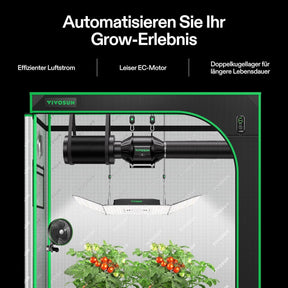 VIVOSUN AeroZesh T4 Smart Luftfiltration Kit 10 cm mit E12-Geschwindigkeitsregler