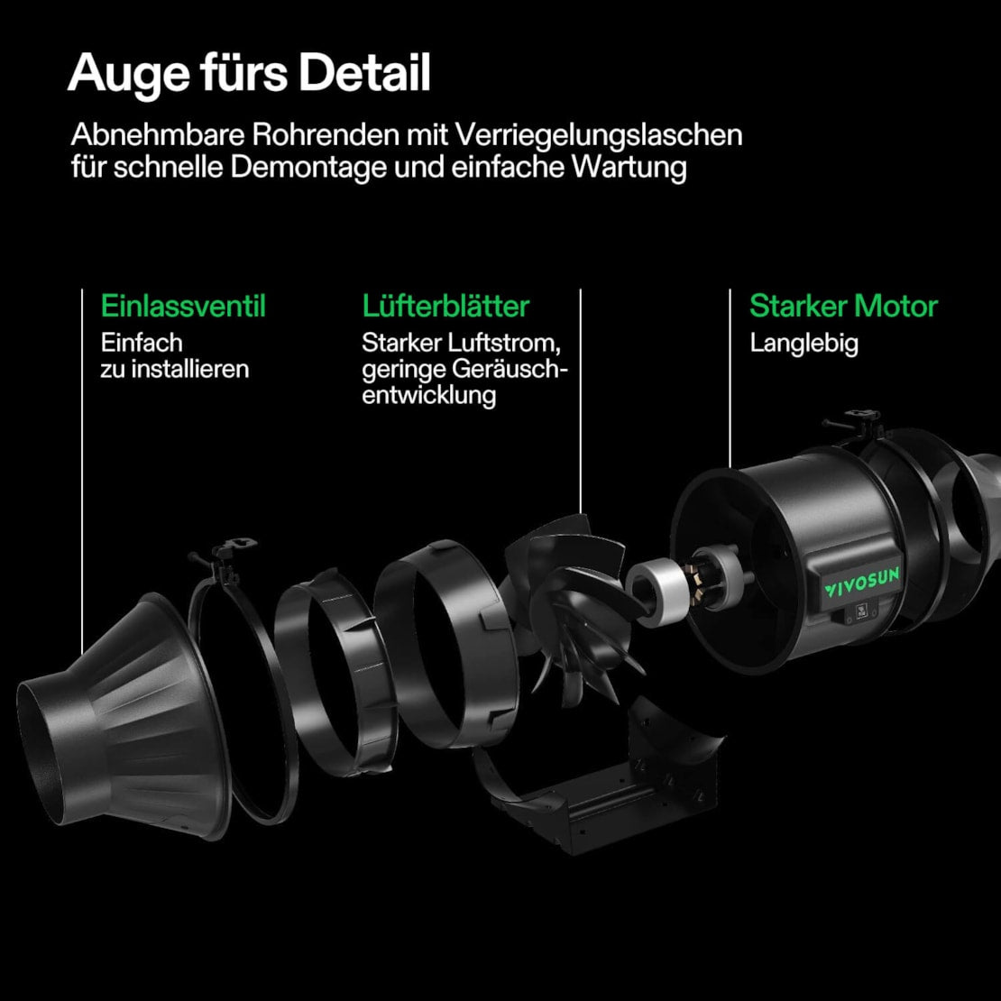VIVOSUN AeroZesh T4 Smart Luftfiltration Kit 10 cm mit E12-Geschwindigkeitsregler